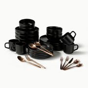 Ultimate Dinnerware Set-JAZZUPCO-Matte Black-Ava Flatware-Matte Rose Gold-JAZZUPCO-51086806843691