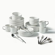 Ultimate Dinnerware Set-JAZZUPCO-Matte White-Ava Flatware-Matte Silver-JAZZUPCO-51086806548779
