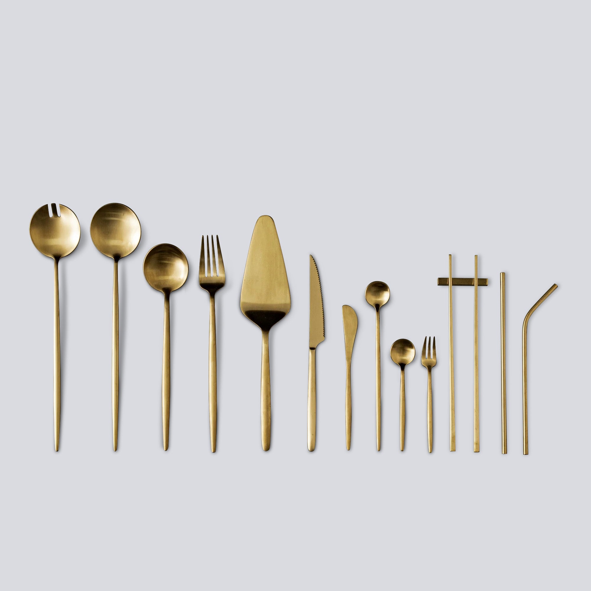 Minimalist/ French Flatware Salad Servers, Serving Utensils & Individual Pieces-JAZZUPCO-JAZZUPCO