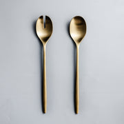 Salad Servers & Utensils-JAZZUPCO-Matte Gold-Salad Servers Set-JAZZUPCO