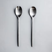 Salad Servers & Utensils-JAZZUPCO-Matte Silver-Salad Servers Set-JAZZUPCO