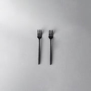 Ava Salad Servers, Serving Utensils & Individual Pieces-JAZZUPCO-Matte Black-Fruit Fork (2 Pieces)-JAZZUPCO