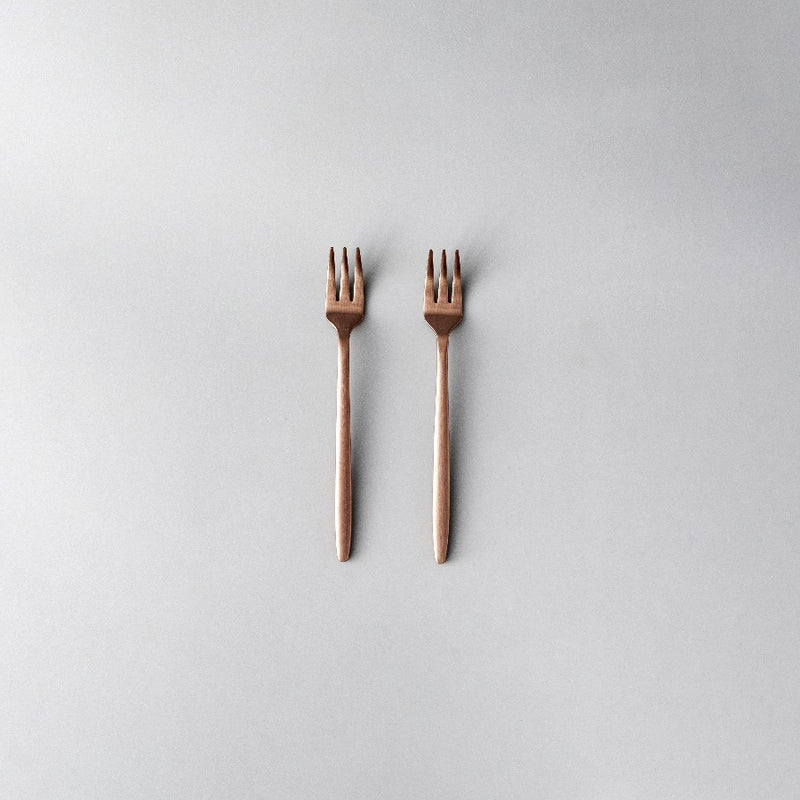 Matching Pieces-JAZZUPCO-Matte Rose Gold-Fruit Fork (2 Pieces)-JAZZUPCO