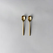 Ava Salad Servers, Serving Utensils & Individual Pieces-JAZZUPCO-Matte Gold-Teaspoon (2 Pieces)-JAZZUPCO