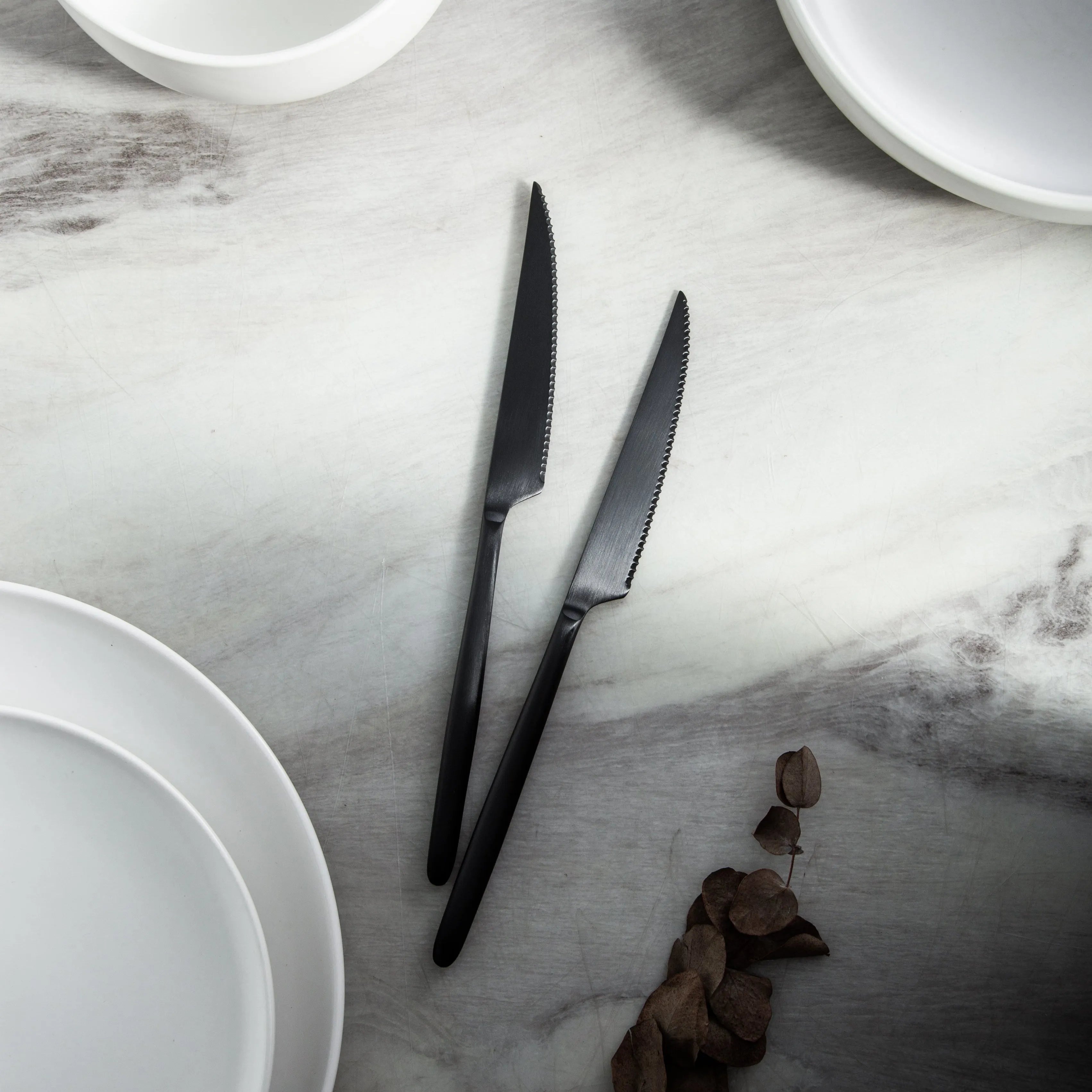 Minimalist/ French Flatware Salad Servers, Serving Utensils & Individual Pieces-JAZZUPCO-JAZZUPCO