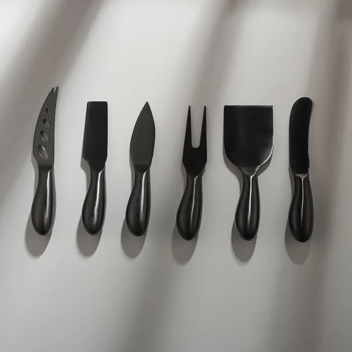 Gold Cheese Knife Set-JAZZUPCO-Matte Black-1 Set-JAZZUPCO