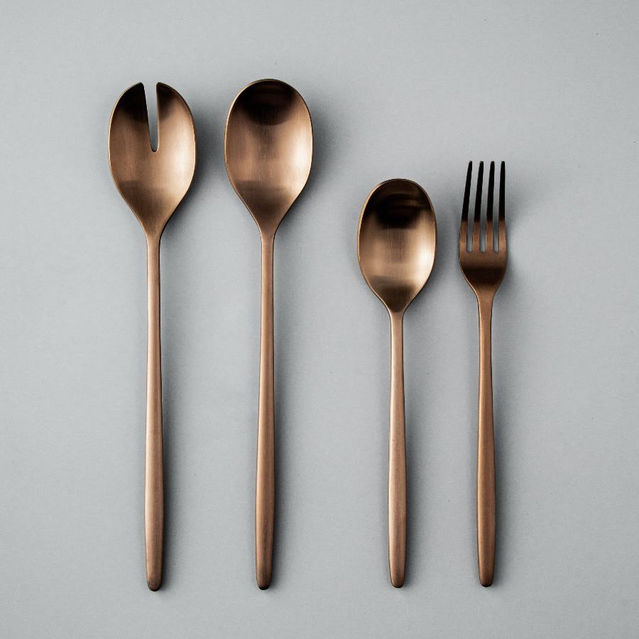 Salad Servers & Utensils-JAZZUPCO-Matte Rose Gold-Serving Utensils + Salad Servers Bundle-JAZZUPCO