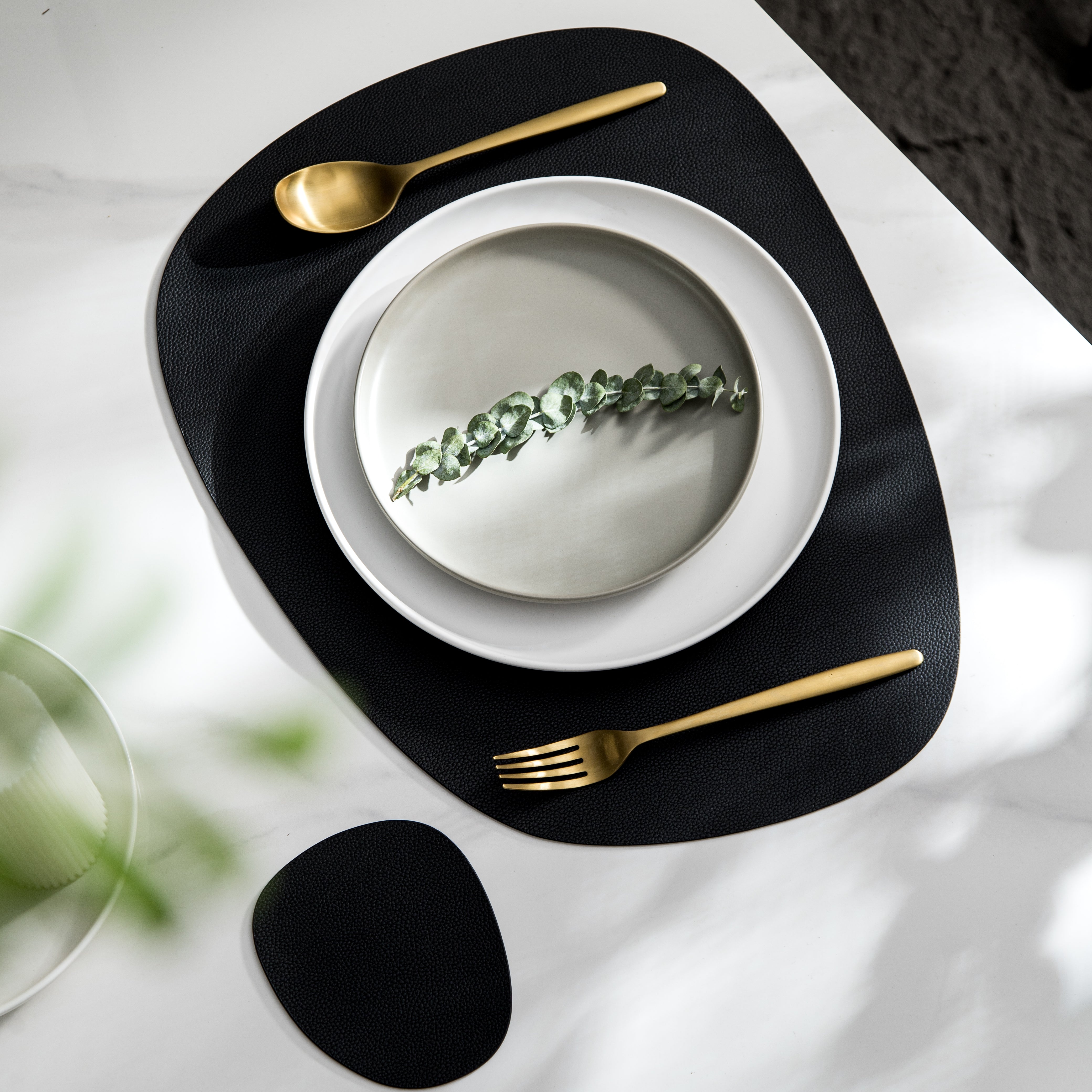 Contemporary Leather Placemats and Coasters 2.0-jazzupco-JAZZUPCO