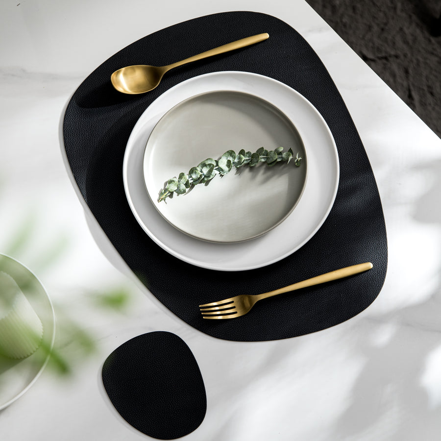 Contemporary Leather Placemats and Coasters 2.0-jazzupco-JAZZUPCO