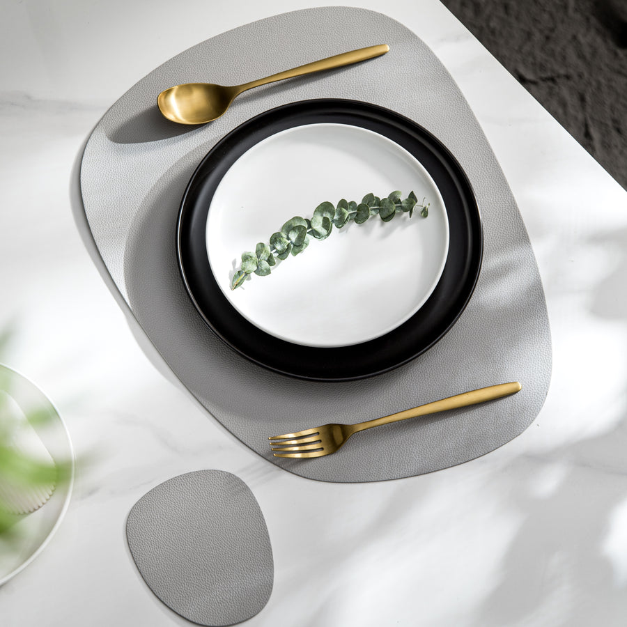 Contemporary Leather Placemats and Coasters 2.0-jazzupco-JAZZUPCO