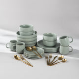 Summer Bundle Set-JAZZUPCO-Matte Sage Green-Minimalist Flatware 2.0-Matte Gold-JAZZUPCO