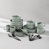 Summer Bundle Set-JAZZUPCO-Matte Sage Green-Minimalist Flatware 2.0-Matte Black-JAZZUPCO