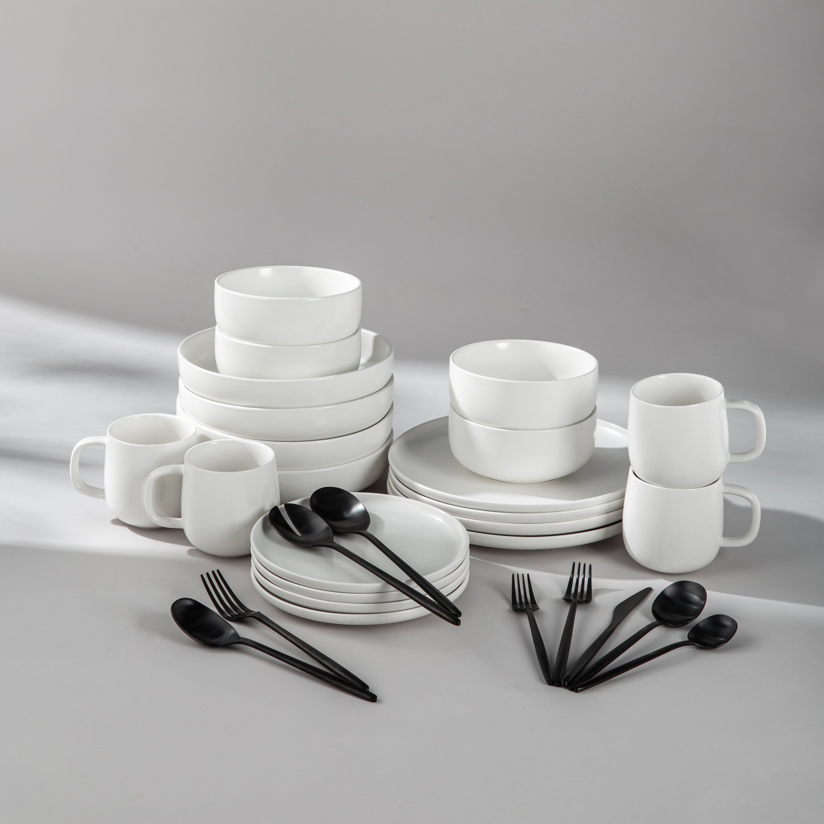 Summer Bundle Set-JAZZUPCO-Matte White-Minimalist Flatware 2.0-Matte Black-JAZZUPCO