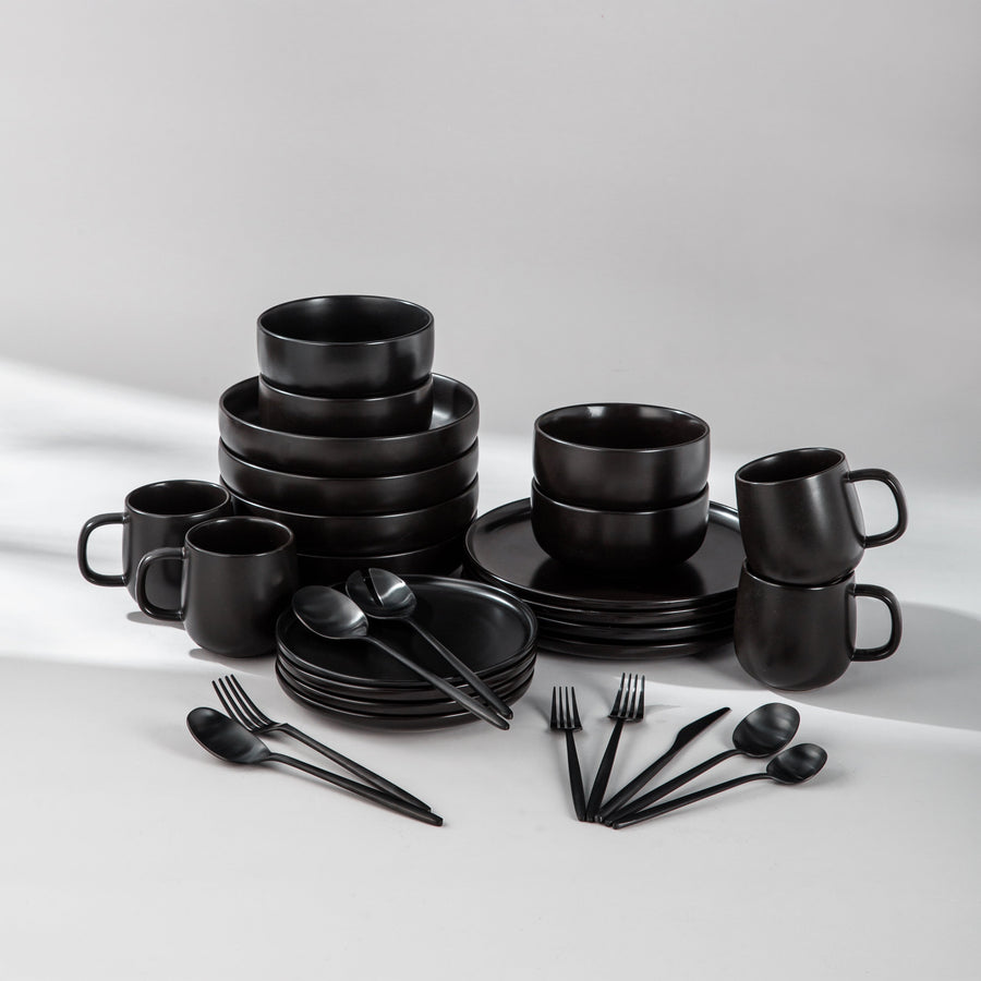 Summer Bundle Set-JAZZUPCO-Matte Black-Minimalist Flatware 2.0-Matte Black-JAZZUPCO