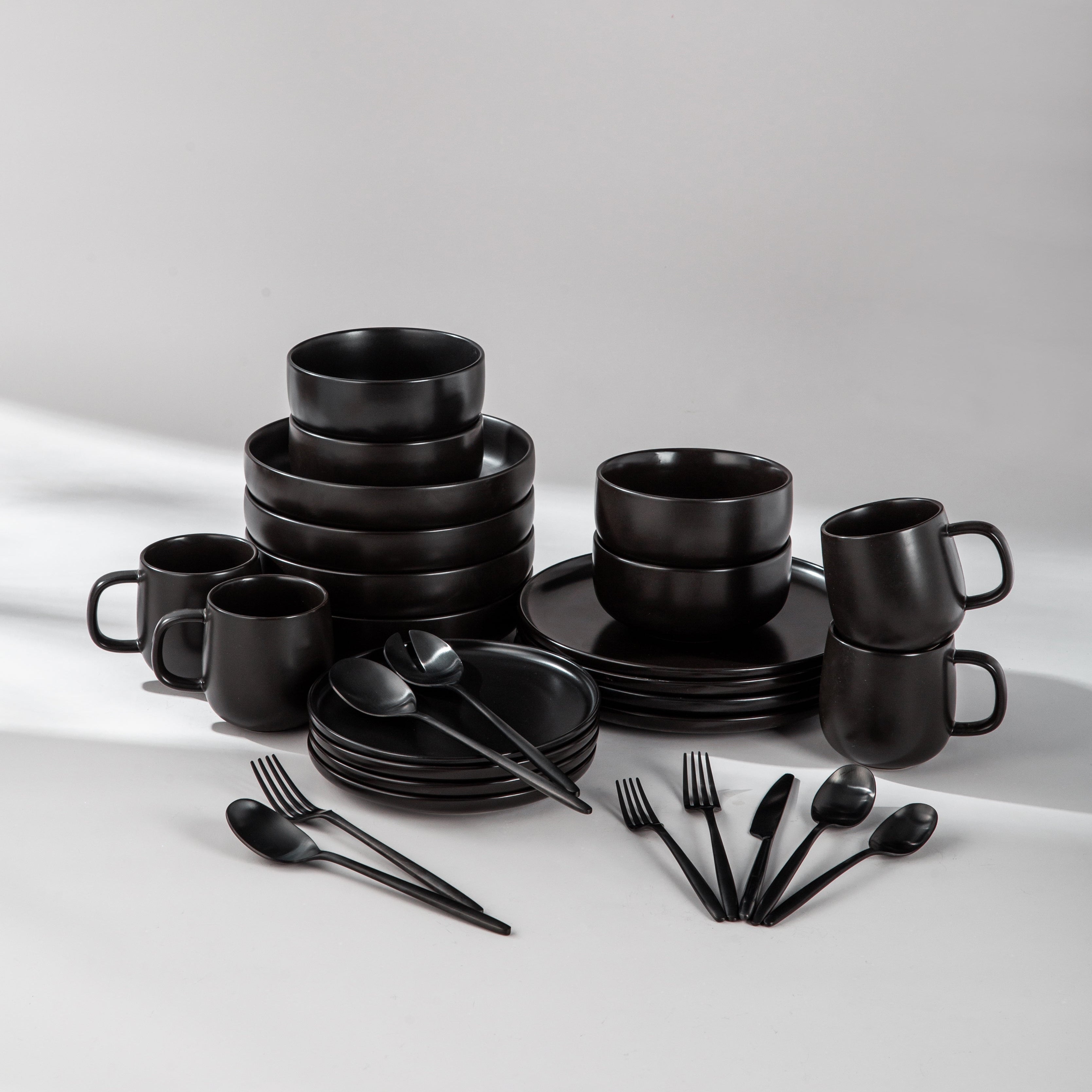 Summer Bundle Set-JAZZUPCO-Matte Black-Ava Flatware-Matte Black-JAZZUPCO