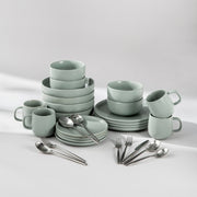 Summer Bundle Set-JAZZUPCO-Matte Sage Green-Ava Flatware-Matte Silver-JAZZUPCO