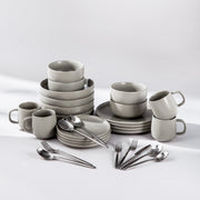 Summer Bundle Set-JAZZUPCO-Matte Dove Gray-Ava Flatware-Matte Silver-JAZZUPCO