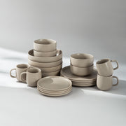 Minimalist Dinnerware-JAZZUPCO-Matte Taupe-4 Person Set Bundle (20 Pieces)-JAZZUPCO