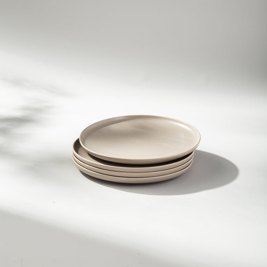 Minimalist Dinnerware-JAZZUPCO-Matte Taupe-4 x Dinner Plates-JAZZUPCO