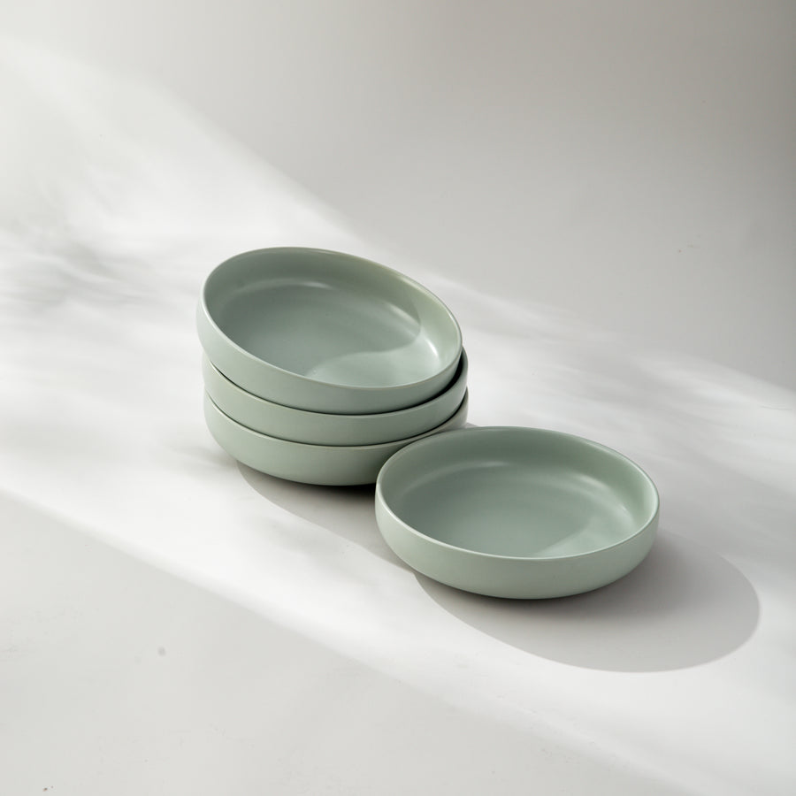 Minimalist Dinner Bowl-JAZZUPCO-Matte Sage Green-4 x Big Bowls-JAZZUPCO