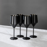 The Wine Glasses and Cups-JazzUpCo-Matte Black-4 Wine Glasses-JAZZUPCO