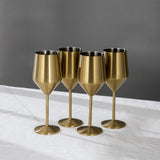 The Wine Glasses and Cups-JazzUpCo-Matte Gold-4 Wine Glasses-JAZZUPCO