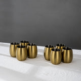 The Wine Glasses and Cups-JazzUpCo-Matte Gold-8 Cups-JAZZUPCO