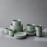 Minimalist Dinnerware-JAZZUPCO-Matte Sage Green-4 Person Set Bundle (20 Pieces)-JAZZUPCO