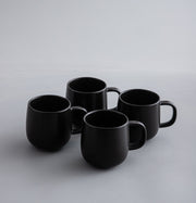 Minimalist Dinnerware-JAZZUPCO-Matte Black-4 x Mugs-JAZZUPCO