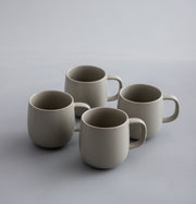 Minimalist Dinnerware-JAZZUPCO-Matte Dove Gray-4 x Mugs-JAZZUPCO