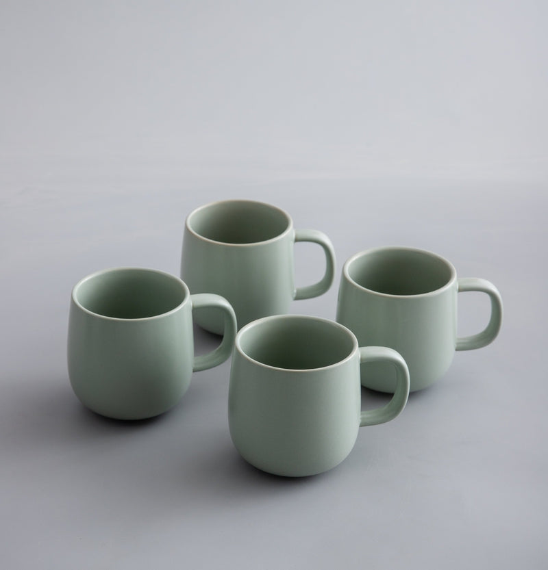 Minimalist Dinnerware-JAZZUPCO-Matte Sage Green-4 x Mugs-JAZZUPCO