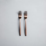 Ava Salad Servers & Individual Pieces-JAZZUPCO-Matte Rose Gold-Salad Fork (2 Pieces)-JAZZUPCO