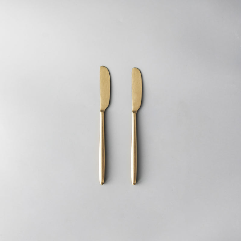 Matching Pieces-JAZZUPCO-Matte Gold-Butter Knife (2 Pieces)-JAZZUPCO