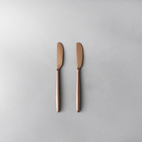 Matching Pieces-JAZZUPCO-Matte Rose Gold-Butter Knife (2 Pieces)-JAZZUPCO