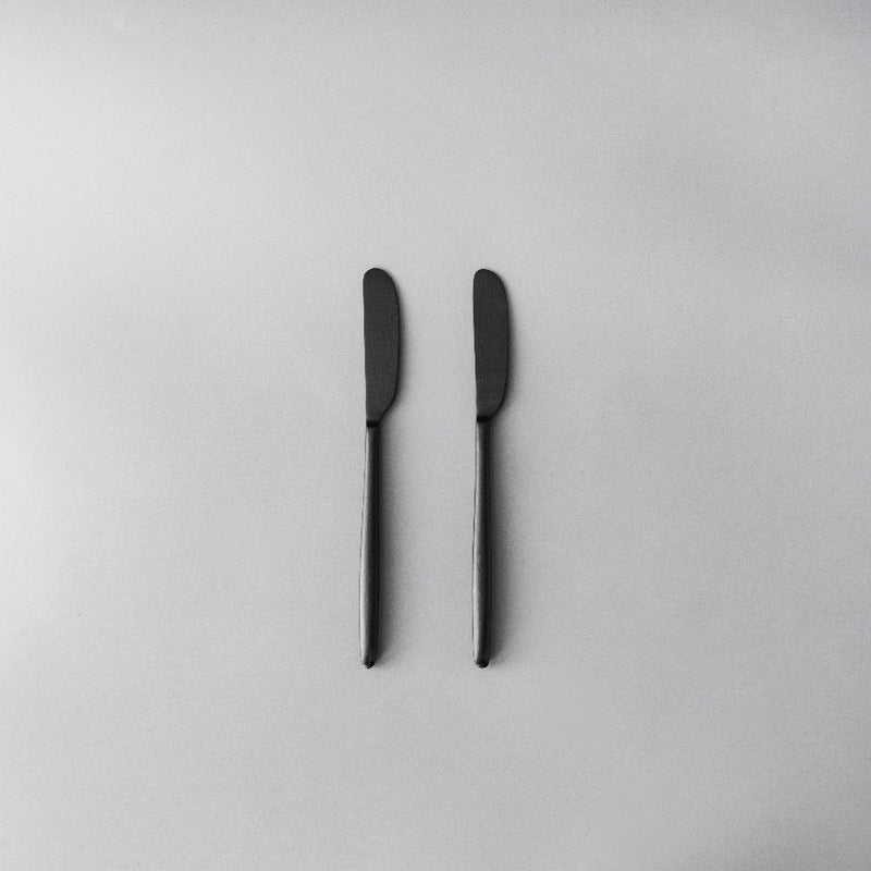 Matching Pieces-JAZZUPCO-Matte Black-Butter Knife (2 Pieces)-JAZZUPCO