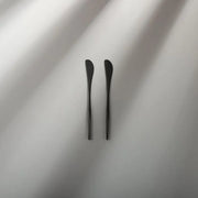 Minimalist/ French Flatware Salad Servers, Serving Utensils & Individual Pieces-JAZZUPCO-Matte Black-Butter Knife (2 Pieces)-JAZZUPCO