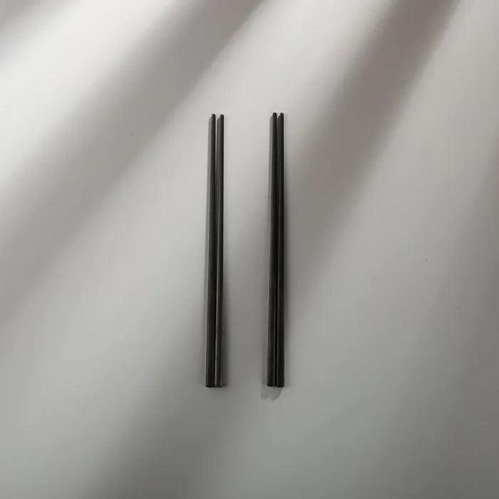 Minimalist/ French Flatware Salad Servers, Serving Utensils & Individual Pieces-JAZZUPCO-Matte Black-Chopsticks (2 Pairs)-JAZZUPCO