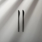 Minimalist/ French Flatware Salad Servers, Serving Utensils & Individual Pieces-JAZZUPCO-Matte Black-Dinner Knife (2 Pieces)-JAZZUPCO