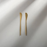 Minimalist/ French Flatware Salad Servers, Serving Utensils & Individual Pieces-JAZZUPCO-Matte Gold-Butter Knife (2 Pieces)-JAZZUPCO