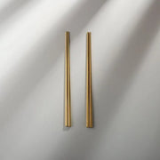 Minimalist/ French Flatware Salad Servers, Serving Utensils & Individual Pieces-JAZZUPCO-Matte Gold-Chopsticks (2 Pairs)-JAZZUPCO