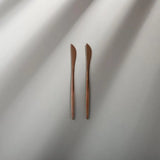 Minimalist/ French Flatware Salad Servers, Serving Utensils & Individual Pieces-JAZZUPCO-Matte Rose Gold-Dessert Knife (2 Pieces)-JAZZUPCO