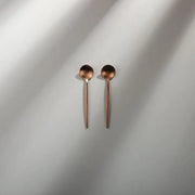 Minimalist/ French Flatware Salad Servers, Serving Utensils & Individual Pieces-JAZZUPCO-Matte Rose Gold-Teaspoon (2 Pieces)-JAZZUPCO