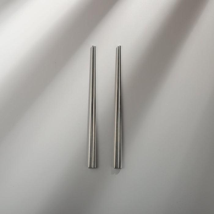 Ava Salad Servers, Serving Utensils & Individual Pieces-JAZZUPCO-Matte Silver-Chopsticks (2 Pairs)-JAZZUPCO
