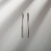Minimalist/ French Flatware Salad Servers, Serving Utensils & Individual Pieces-JAZZUPCO-Matte Silver-Dessert Knife (2 Pieces)-JAZZUPCO