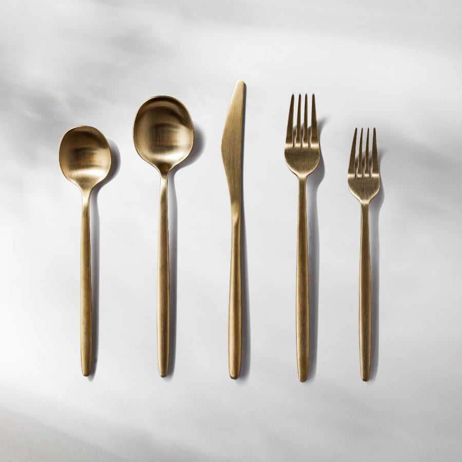 Minimalist Flatware 2.0-jazzupco-Matte Gold-4 Person Set (20 Pieces)-JAZZUPCO