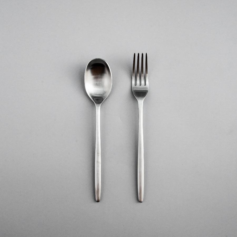 Salad Servers & Utensils-JAZZUPCO-Matte Silver-Serving Utensils-JAZZUPCO
