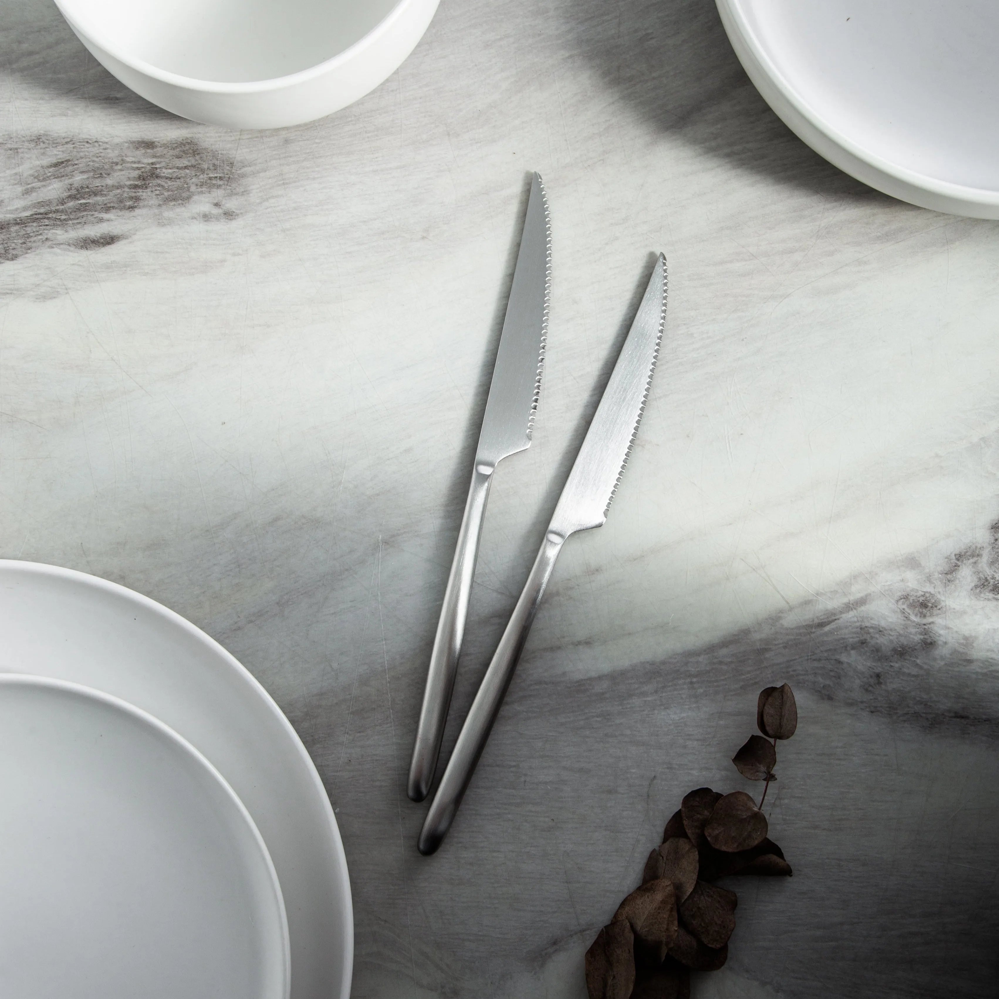 Minimalist/ French Flatware Salad Servers, Serving Utensils & Individual Pieces-JAZZUPCO-JAZZUPCO