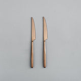 Ava Salad Servers, Serving Utensils & Individual Pieces-JAZZUPCO-Matte Rose Gold-Steak Knife (2 Pieces)-JAZZUPCO