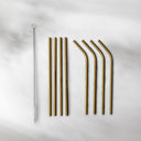 Straw Set Free Gift-free_product-JAZZUPCO-Matte Gold-Straw Set (9 Pieces)-JAZZUPCO