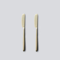 Individual & Matching Pieces-JAZZUPCO-Matte Champagne Gold-Butter Knife (2 Pieces)-JAZZUPCO